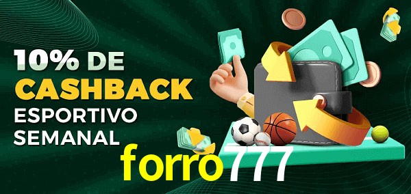 10% de bônus de cashback na forro777